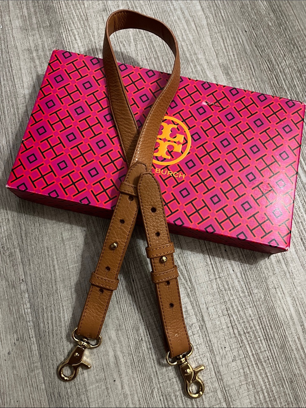Tory Burch Tan Leather Adjustable Strap